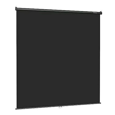 RAUBAY Retractable Pull Down Black Screen Backdrop 787 x 866 Collapsible WallMount Background for Professional Video Production Photography TikTok and Video Conferencing