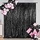 SquarePie Sequin Backdrop 10FT x 10FT Black Curtain Background for Halloween Wedding Party Decoration