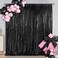 SquarePie Sequin Backdrop 10FT x 10FT Black Curtain Background for Halloween Wedding Party Decoration