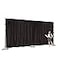 Urby Two Layers Backdrop Made with One Piece Chiffon Tulle Polyester for Professional Extra Wide Blackout Curtains Black 20 x 10 ft