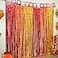 Mega-Loopolis MegaL Thanksgiving Decorations Friendsgiving Backdrop 2 Pack Red Orange Yellow 33x66 ft Foil Fringe Curtains Autumn Harvest Photo Booth Props Fall Streamers Thanksgiving Party Supplies B