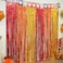 Mega-Loopolis MegaL Thanksgiving Decorations Friendsgiving Backdrop 2 Pack Red Orange Yellow 33x66 ft Foil Fringe Curtains Autumn Harvest Photo Booth Props Fall Streamers Thanksgiving Party Supplies B