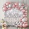 Kate Silver Shimmer Wall Backdrop 24 Pcs Square Sequin Panels for Birthday Party Wedding Anniversary