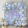 Kate Shimmer Wall Backdrop Iridescent Silver Wall Panels 24Pcs Square Sequin Shimmer Wall Backdrop Decoration for Birthday PartyWedding Anniversary