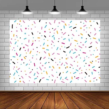 Lofaris Vinyl Donut Birthday Backdrop White 5x3ft Baby Shower Newborn Kids Party Decorations