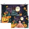 CYLYH 7x5ft Halloween Themed Photography Backdrop Castle Pumpkin Head Bats Moonlight Background Halloween Party Banner