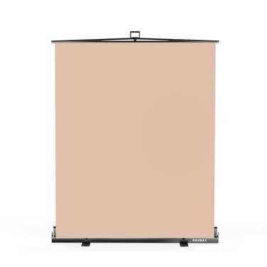 RAUBAY Easy Set Up 598 x 827in Collapsible White Backdrop Screen Portable Retractable Panel Photo Background with Stand for Video Conference Photographic Studio Streaming