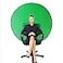 CoosBonfik Portable Green Screen Backdrop 56 Collapsible Webcam Background for Chair Chroma Key for Home Office Video Conferencing