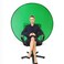 CoosBonfik Portable Green Screen Backdrop 56 Collapsible Webcam Background for Chair Chroma Key for Home Office Video Conferencing