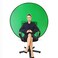 CoosBonfik Portable Green Screen Backdrop 56 Collapsible Webcam Background for Chair Chroma Key for Home Office Video Conferencing