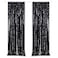 Poise3EHome Black Sequin Backdrop Curtains 2 Panels 2FTx8FT Glitter Photo Booth Backdrop for Halloween Birthday Bachelorette Wednesday Twilight Party Decorations