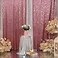 Poise3EHome 2Pcs 3Ft x 8Ft Fuchsia Pink Sequin Backdrop Curtain Glitter Photography Background Sequence Xmas Thanksgiving Backdrop for Wedding Party Holiday Festival Decor