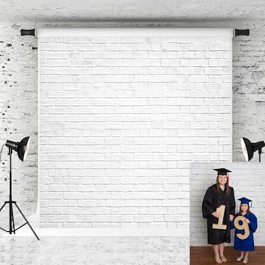 Kate 10x10ft White Brick Wall Photography Backdrops Portrait Photo Backgrounds Photo Studio Props