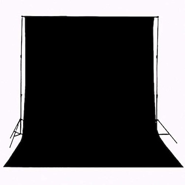 HMTfoto Black Backdrop for Photography Durable Fabric Background Photo Backdrop Video Photography Studio 5x7ft Black