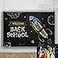 Lexfvpoo Welcome Back to School Backdrop Teachers Students Online Teaching Background Classroom Chalkboard Pencils Drawed Space Pattern Photo Backdrop 7x5ft Vinyl First Day of School Decorations Banne