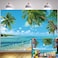 NN Summer Tropical Beach Backdrops Seas Palm Leaf Sand Beach Background Photography Shower Baby Birthday Party Wedding Studio Decoration Props 7x5ft