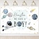 Mocsicka Outer Space Baby Shower Backdrop Galaxy Blue Planets Its a Boy Background Houston Astronaut Baby Shower Party Cake Table Decoration Photo Booth Props 7x5ft