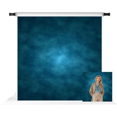 Kate 8x8ft Blue Abstract Photography Backdrop Old Master Blue Portrait Background Studio Backdrops
