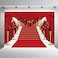 INRUI Red Curtain Stage Photography Background Red Carpet Film Stars Celebrity Party Banner Backdrop 7x5FT