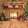 SJOLOON 10x10FT Christmas Photography Backdrops Child Christmas Fireplace Decoration Background for Photo Studio 11209