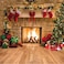 SJOLOON 10x10FT Christmas Photography Backdrops Child Christmas Fireplace Decoration Background for Photo Studio 11209