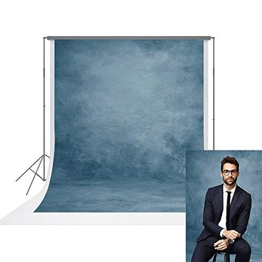 UrcTepics 5x7ft Microfiber Blue Senior Portrait Backdrop Abstract Texture Backdrop for Photography Professional Background for Studio and Headshot