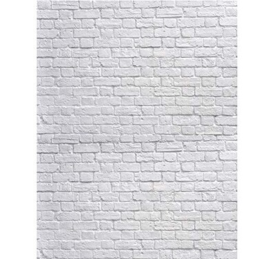 SJOLOON White Brick Wall Backdrop White Brick Photo Backdrop Thin Vinyl Photography Background Studio Prop 109315x7FT