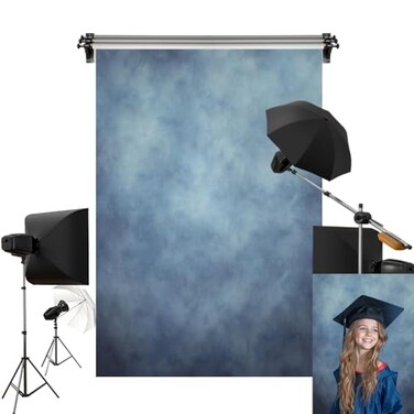 Kate 65x10ft2mW x3mH Large Blue Backdrops Retro Cyan Photography Background Props Studio Headshot Abstract Backdrop