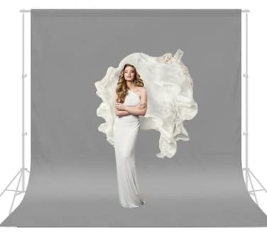 CPLIRIS 10x12ft Gray Backdrop Photography Grey Photo Shooting Background with Matt Surface for Protrait Photoshoot