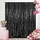 SquarePie Sequin Backdrop 5FT x 7FT Black Background Sparkly Curtain for Halloween Wedding Party