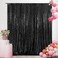 SquarePie Sequin Backdrop 5FT x 7FT Black Background Sparkly Curtain for Halloween Wedding Party