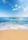 Yeele 5x7ft Seaside Beach Photo Backdrops Vinyl Blue Sky and White Clouds Clear Day Photography Background Summer Sea Sea Holiday Studio Props