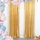 ShinyBeauty Sparkle Backdrop Curtain Gold 2 Panels Set Sequin Photo Backdrop 2FTx8FT Sequin Backdrop Curtain Pack of 21220S