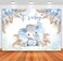 Sensfun Boho Elephant Baby Shower Backdrop for Boy Blue Pampas Grass Its a Boy Elephant Little Peanut Baby Shower Decorations Photography Background Cake Table Photoshoot Props 7x5ft
