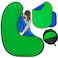 BiZiSOFON Blue Green Screen Backdrop Double Sided Collapsible Greenscreen Backdrop with Carrying BagPortable Pop Up Green Screen Background for Streaming Webcam 394 591