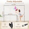 EMART Backdrop Stand 85ft Height 10ft Width Adjustable Photography Background Support Poles with Heavy Duty Flat Base Photo Metal Steel Pipe and Drape Frame Kit for Parties Birthday Wedding Black