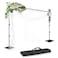 EMART Backdrop Stand 85ft Height 10ft Width Adjustable Photography Background Support Poles with Heavy Duty Flat Base Photo Metal Steel Pipe and Drape Frame Kit for Parties Birthday Wedding Black