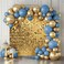 Kate Shimmer Wall Backdrop Light Gold Wall Panels 12Pcs Square Sequin Shimmer Wall Backdrop Decoration for Birthday PartyWedding Anniversary