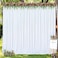Wish Care White Backdrop Curtains 2 Panels 10 Feet WrinkleFree Polyester Photography Backdrop Drapes for Wedding Baby Shower Party Background Backdrop Stand 8FTX10FT White