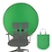 Cosmos 1 Pc Green Screen Backdrop 43 in 110 cm Diameter Foldable Portable Photography Background Green Screen Chroma Key Backdrop for Photography Photo Video Studio Live Streaming Video Meeting