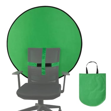 Cosmos 1 Pc Green Screen Backdrop 43 in 110 cm Diameter Foldable Portable Photography Background Green Screen Chroma Key Backdrop for Photography Photo Video Studio Live Streaming Video Meeting