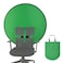 Cosmos 1 Pc Green Screen Backdrop 43 in 110 cm Diameter Foldable Portable Photography Background Green Screen Chroma Key Backdrop for Photography Photo Video Studio Live Streaming Video Meeting