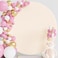 Wokceer 72FT Round Backdrop Cover Beige Round Arch Covers with Buckles Polyster Circle Balloon Arch Cover for Wedding Birthday Party Ceremony Decor