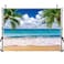 SJOLOON Summer sea Backdrop Tropical Beach Plants Photo Backdrop Hawaiian Ocean Blue Sky Background for Theme Party Supplies Studio Props 126927x5FT