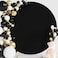 Wokceer 72FT Round Backdrop Cover Black Round Arch Covers with Buckles Polyster Circle Balloon Arch Backdrop Cover for Wedding Birthday Party Ceremony Decor