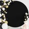 Wokceer 72FT Round Backdrop Cover Black Round Arch Covers with Buckles Polyster Circle Balloon Arch Backdrop Cover for Wedding Birthday Party Ceremony Decor