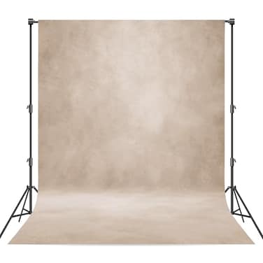 Haboke Abstract Professional Photography Backdrop for Portrait Photo Props Booth Background Photoshoot Studio with Polyester Fabric Roller Pocket on Top 6x8ft BeigeNo Stand