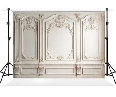 Kate 75ft Retro Indoor Backdrop Photography European Style Gypsum Pattern Background Classic Portrait Background Photography Studio Props Picture Video