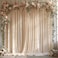 ESGOTBME 10x10ft Wrinkle Free Backdrop Curtain for Parties Soft Fabric Drapes Wedding Cream Curtain Backdrop for Birthday Party Decorations Background for Photography 5x10ft2 Panels