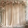 ESGOTBME 10x10ft Wrinkle Free Backdrop Curtain for Parties Soft Fabric Drapes Wedding Cream Curtain Backdrop for Birthday Party Decorations Background for Photography 5x10ft2 Panels